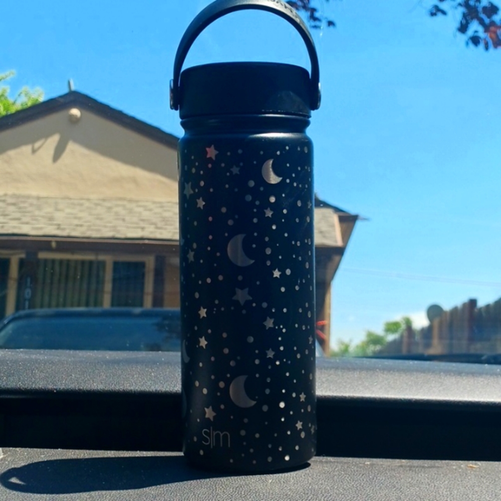 Black water bottle